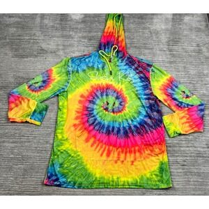 Ingear Hoodie Mens XXL Rainbow Tie Dye Siesta Key Florida UPF 50+ Sun Shirt